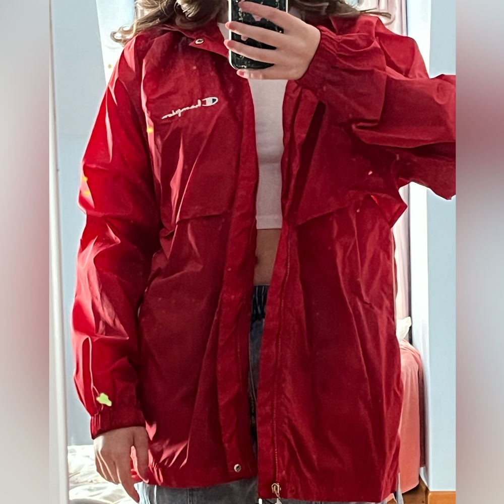 Champion, size large, red